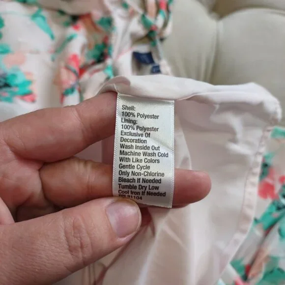 Kaari Blue Sz L Multi Pink Floral Santorini 3/4 Sleeve Ruffle Front Tie Top Lace - Picture 11 of 13